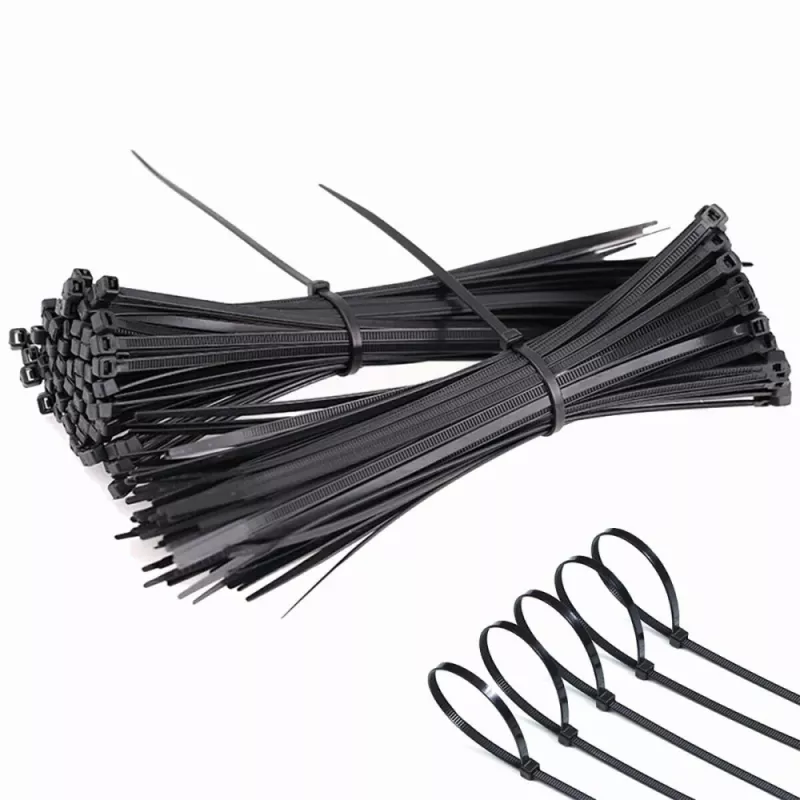 Techly Kabelbinder Nylon Patch 280x4,8 mm 100 Stück Schwarz ISWT-28048-BK
