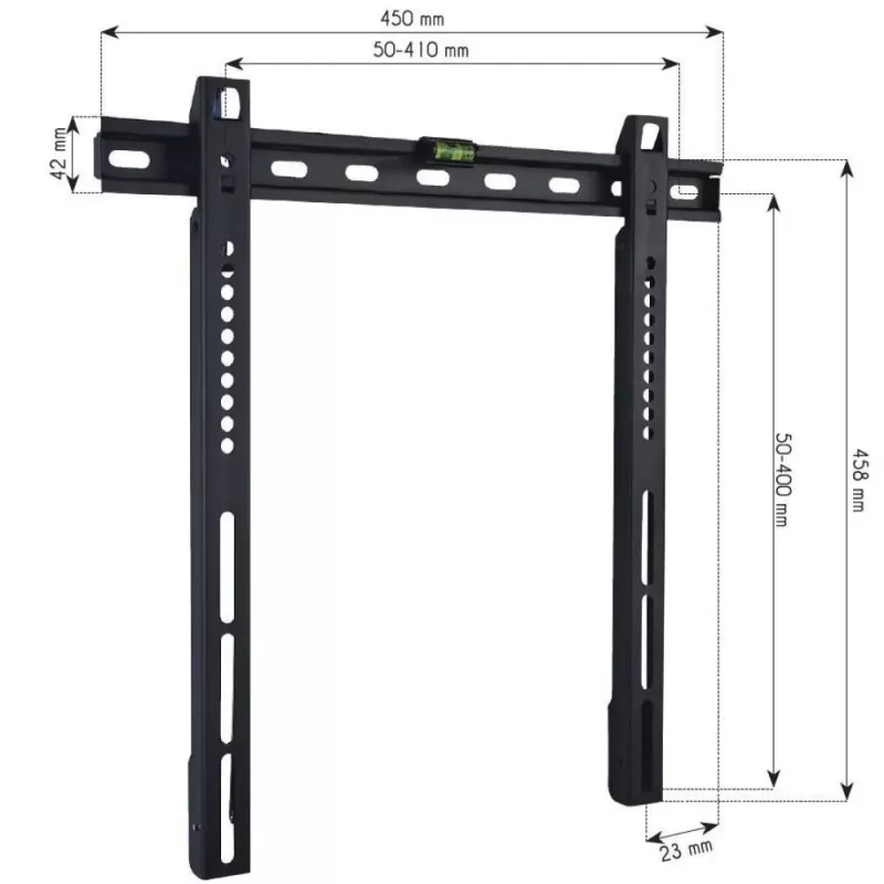 Techly Wandhalterung UltraSlim für LED TV LCD 23-55 Zoll Schwarz ICA-PLB 140M