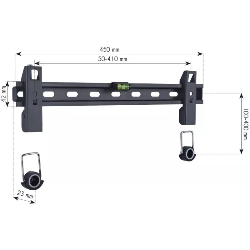 Techly 23-55 Wandhalterung schlank Fixed für LED TV LCD Schwarz ICA-PLB 139M