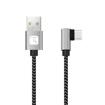 Techly ICOC MU2AC9-010-AL USB-Kabel USB 2.0 1 m USB A USB C Grau, Schwarz