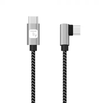 Techly ICOC MU2CC9-005-AL USB-Kabel USB 2.0 0,5 m USB C Grau, Schwarz