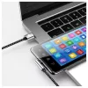 Techly Kabel USB-C Stecker 2.0 / USB-C Stecker abgewinkelt 3A 1 m Aluminium