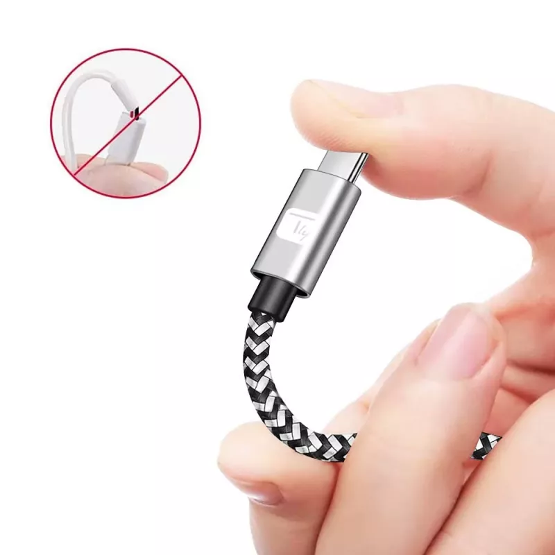 Techly ICOC MU2CC9-020-AL USB-Kabel USB 2.0 2 m USB C Grau, Schwarz