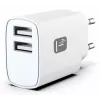 Techly IPW-USB-12W2A Mobilgerät-Ladegerät Kopfhörer, Tragbarer Lautsprecher, Powerbank, Smartphone, Tablet Weiß AC Innenbereich