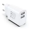 Techly IPW-USB-12W2A Mobilgerät-Ladegerät Kopfhörer, Tragbarer Lautsprecher, Powerbank, Smartphone, Tablet Weiß AC Innenbereich
