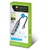 Techly IUSB32-HUB4C-3U2SLS Laptop-Dockingstation/Port-Replikator Kabelgebunden USB 3.2 Gen 1 (3.1 Gen 1) Typ-C Grau