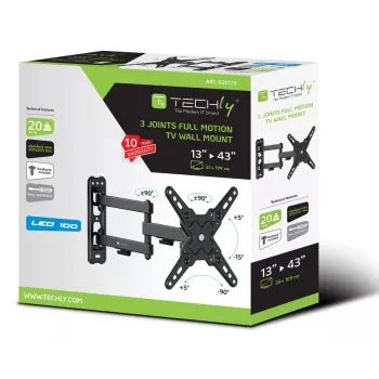 Techly ICA-LCD 423 TV-Wandhalterung/Standfuß 106,7 cm (42 Zoll) Schwarz