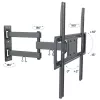 Techly 32-55 Zoll Full-Motion LED-LCD-TV-Wandhalterung, 400 x 400 mm, -15 - 10°, 10 - 90°, 180°, Stahl, Schwarz