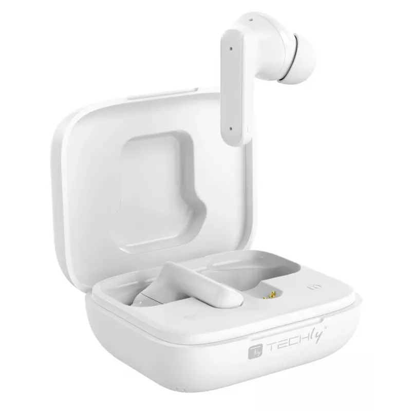 Techly ICC SB-BLT08W Kopfhörer/Headset True Wireless Stereo (TWS) In-Ear Anrufe/Musik Bluetooth Weiß