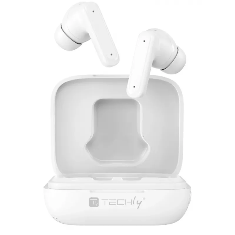 Techly ICC SB-BLT08W Kopfhörer/Headset True Wireless Stereo (TWS) In-Ear Anrufe/Musik Bluetooth Weiß