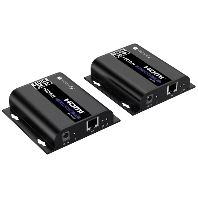 Techly IDATA EXTIP-483 AV-Extender AV-Sender & -Empfänger Schwarz