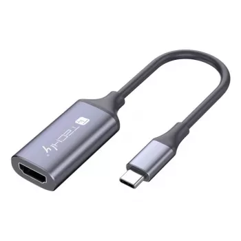 Techly I-USB-VIDEO-C4K Videokabel-Adapter HDMI Typ A (Standard) USB Typ-C Silber