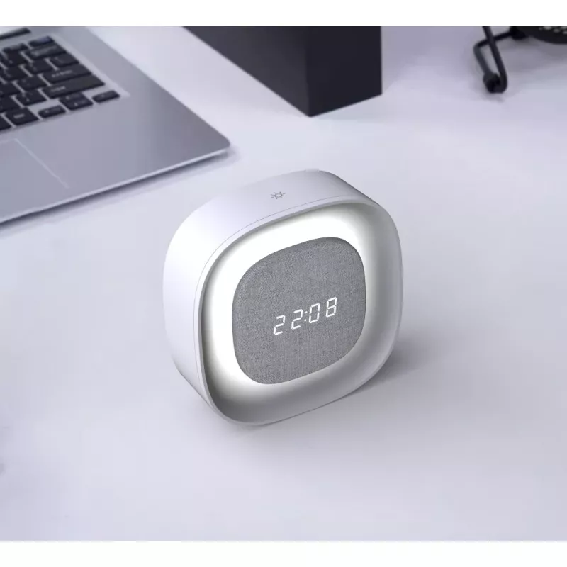 Techly IC-CLOCK-56WH Wecker Digitaler Wecker Grau, Weiß