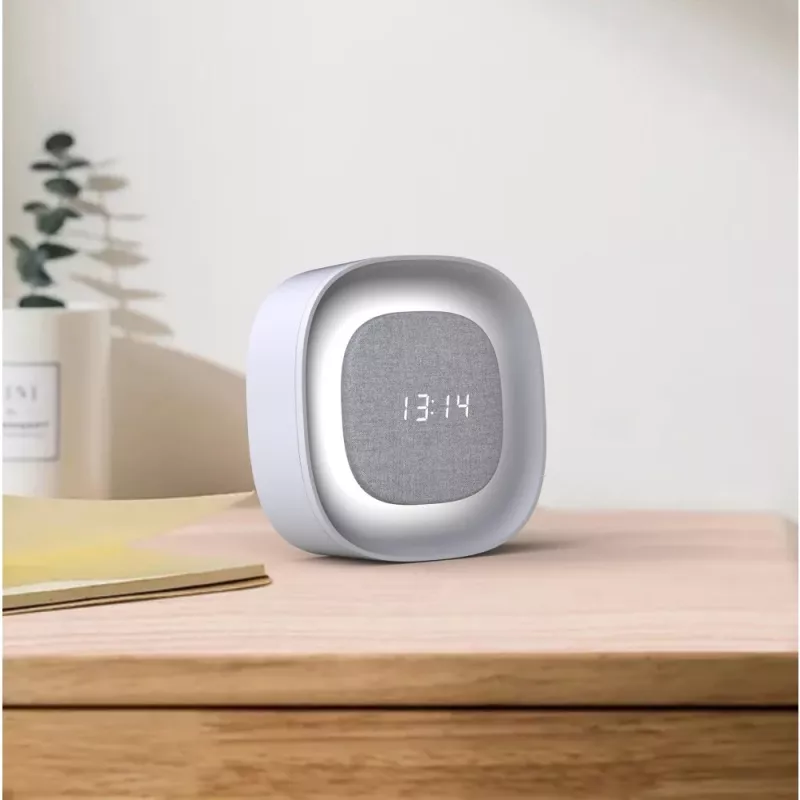 Techly IC-CLOCK-56WH Wecker Digitaler Wecker Grau, Weiß