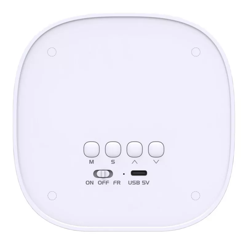 Techly IC-CLOCK-56WH Wecker Digitaler Wecker Grau, Weiß