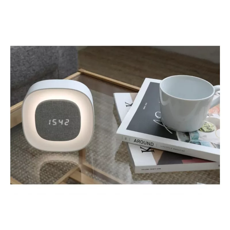 Techly IC-CLOCK-56WH Wecker Digitaler Wecker Grau, Weiß
