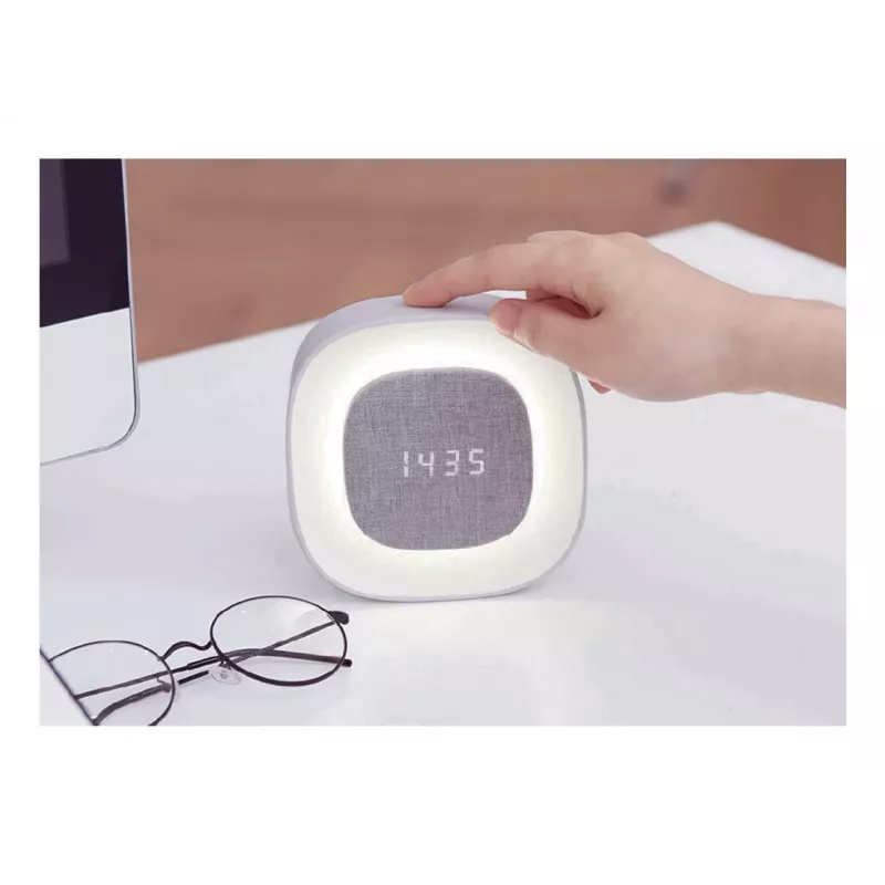 Techly IC-CLOCK-56WH Wecker Digitaler Wecker Grau, Weiß