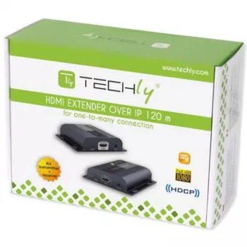 Techly IDATA-EXTIP-383V4 AV-Sender & -Empfänger Schwarz