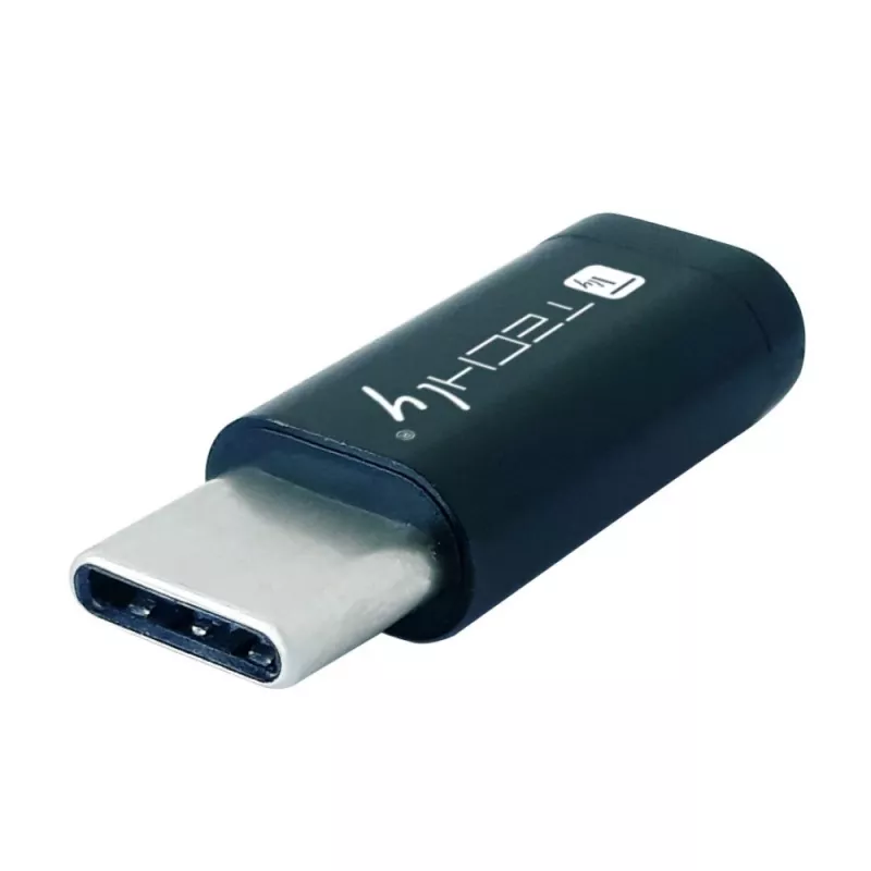 Techly IADAP USBC-MBKT Kabel-Gender-Changer Micro-USB Schwarz