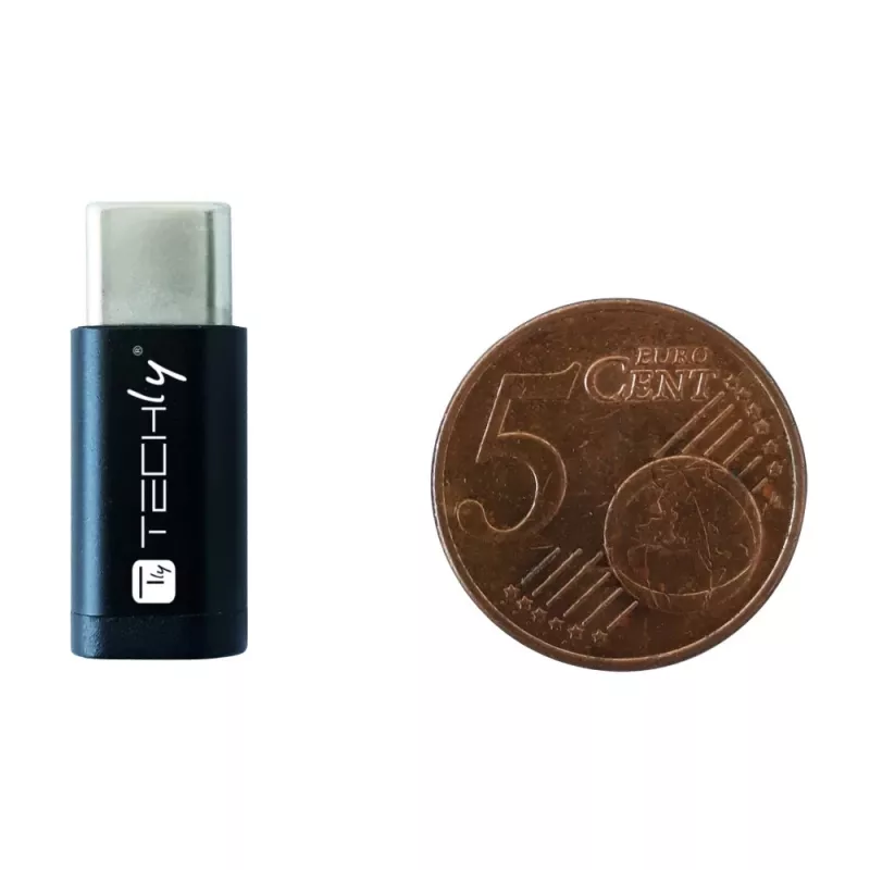 Techly IADAP USBC-MBKT Kabel-Gender-Changer Micro-USB Schwarz
