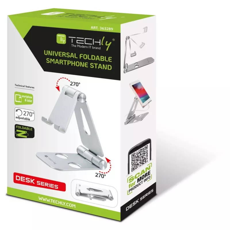 Techly I-SMART-STAND6 Halterung Passive Halterung Mobiltelefon/Smartphone Silber