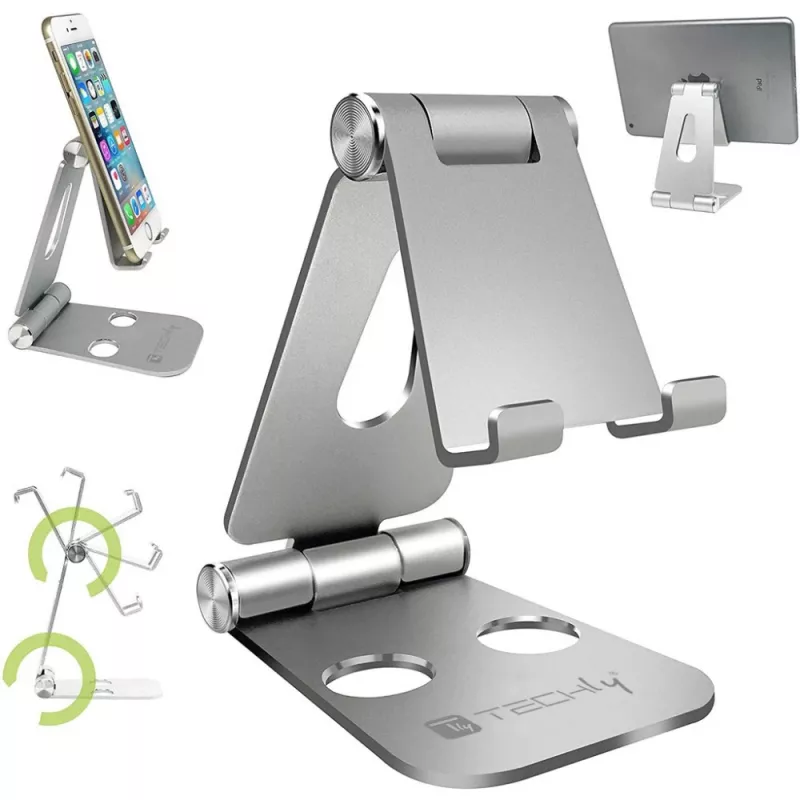 Techly I-SMART-STAND6 Halterung Passive Halterung Mobiltelefon/Smartphone Silber