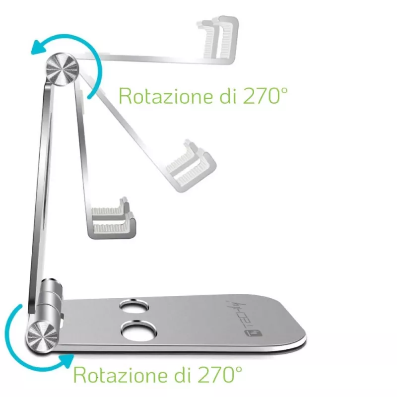Techly I-SMART-STAND6 Halterung Passive Halterung Mobiltelefon/Smartphone Silber