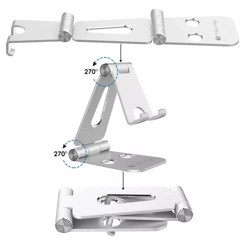 Techly I-SMART-STAND6 Halterung Passive Halterung Mobiltelefon/Smartphone Silber