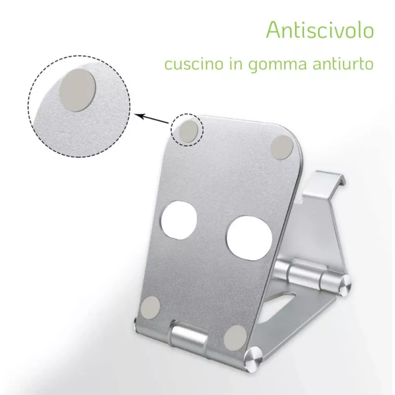 Techly I-SMART-STAND6 Halterung Passive Halterung Mobiltelefon/Smartphone Silber