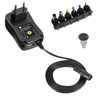 Techly IPW-NTS1000G2 Netzteil/Wechselrichter Indoor 12 W Schwarz