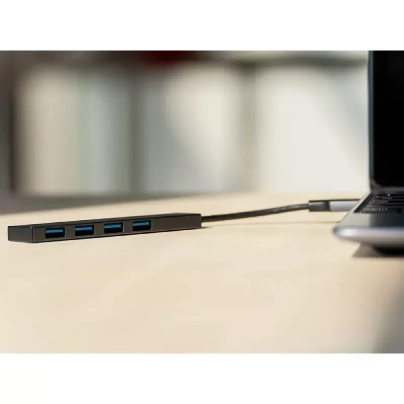 Techly IUSB32-HUB4A-4U3SL Laptop-Dockingstation/Port-Replikator Kabelgebunden USB 3.2 Gen 1 (3.1 Gen 1) Typ-A Grau