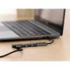 Techly IUSB32-HUB4A-4U3SL Laptop-Dockingstation/Port-Replikator Kabelgebunden USB 3.2 Gen 1 (3.1 Gen 1) Typ-A Grau