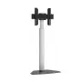 Techly Bodenständer für Fernseher von 32 Zoll bis 65 Zoll, 165,1 cm (65 Zoll), 400 x 200 mm, 600 x 400 mm, 90°, Aluminium, Schwarz, Silber