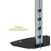 Techly Bodenständer für Fernseher von 32 Zoll bis 65 Zoll, 165,1 cm (65 Zoll), 400 x 200 mm, 600 x 400 mm, 90°, Aluminium, Schwarz, Silber