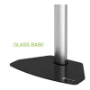 Techly Bodenständer für Fernseher von 32 Zoll bis 65 Zoll, 165,1 cm (65 Zoll), 400 x 200 mm, 600 x 400 mm, 90°, Aluminium, Schwarz, Silber