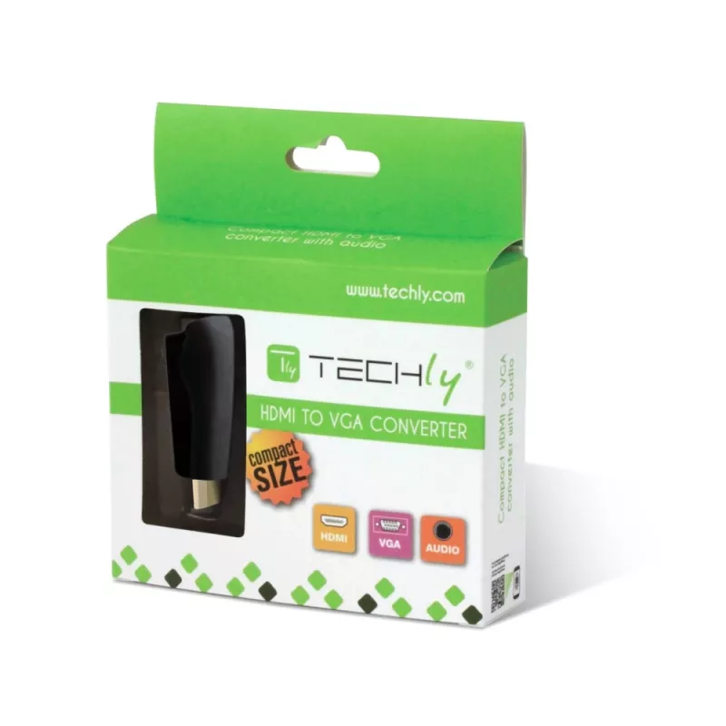 Techly IDATA HDMI-VGA2MABT2 Videosignalkonverter Passiver Videokonverter 1920 x 1080 Pixel