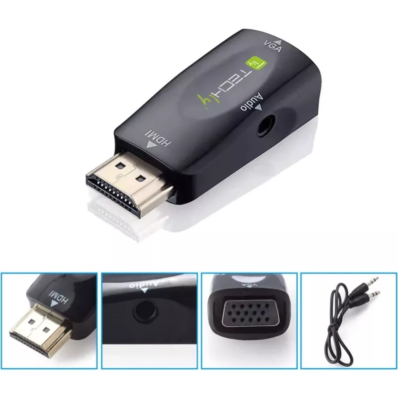 Techly IDATA HDMI-VGA2MABT2 Videosignalkonverter Passiver Videokonverter 1920 x 1080 Pixel