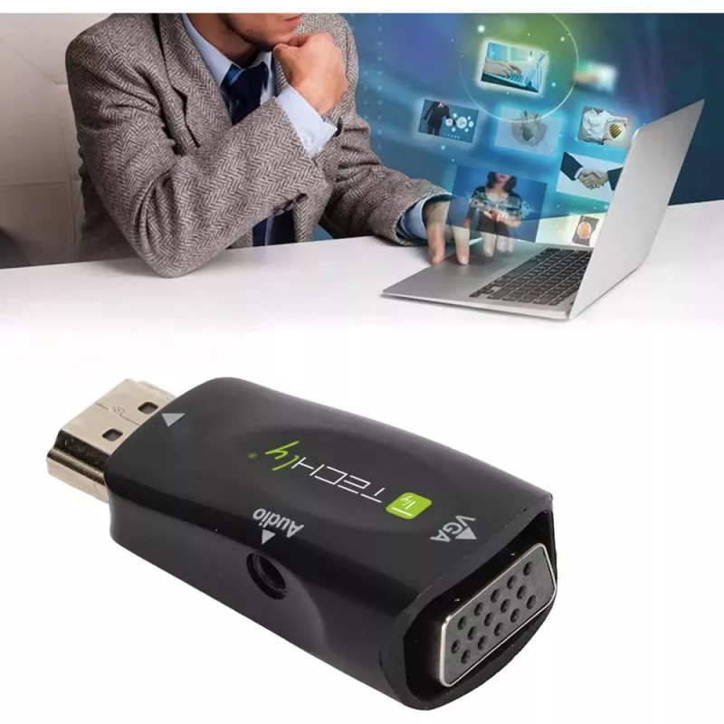 Techly IDATA HDMI-VGA2MABT2 Videosignalkonverter Passiver Videokonverter 1920 x 1080 Pixel