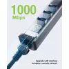 Techly IDATA USB-ETGIGA3AA Laptop-Dock/Port-Replikator Kabelgebunden USB 3.2 Gen 1 (3.1 Gen 1) Typ-A Schwarz, Silber