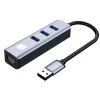 Techly IDATA USB-ETGIGA3AA Laptop-Dock/Port-Replikator Kabelgebunden USB 3.2 Gen 1 (3.1 Gen 1) Typ-A Schwarz, Silber