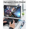 Techly IDATA USB-ETGIGA3CA Laptop-Dock/Port-Replikator kabelgebunden USB 3.2 Gen 1 (3.1 Gen 1) Typ-A + Typ-C Schwarz, Silber