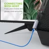 Techly IDATA USB-ETGIGA-CA Laptop-Dockingstation/Port-Replikator Kabelgebunden USB 3.2 Gen 1 (3.1 Gen 1) Typ-C Schwarz, Silber