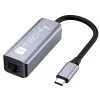 Techly IDATA USB-ETGIGA-CA Laptop-Dockingstation/Port-Replikator Kabelgebunden USB 3.2 Gen 1 (3.1 Gen 1) Typ-C Schwarz, Silber