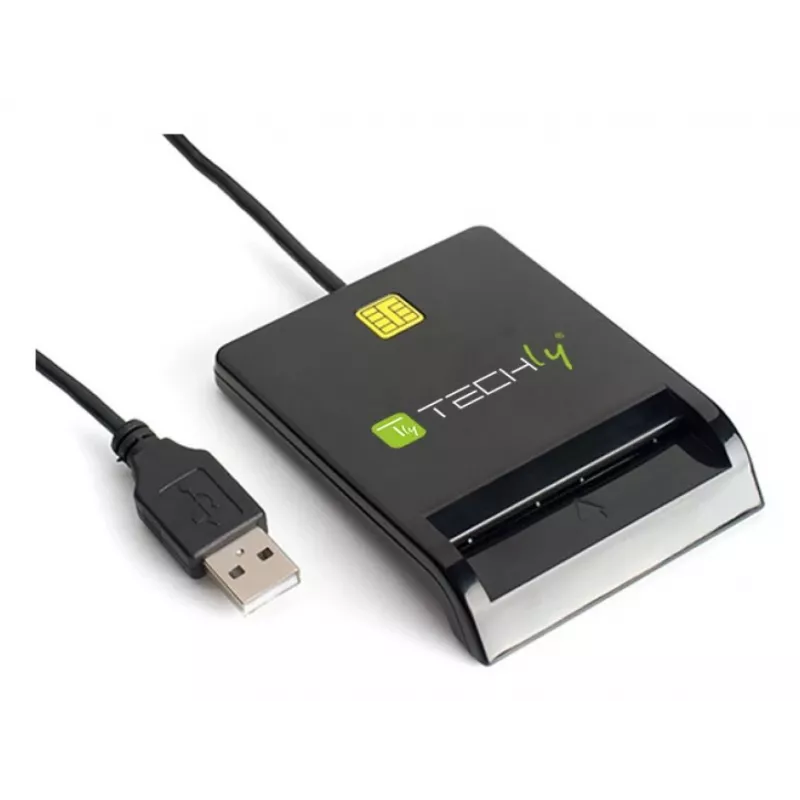 Techly I-CARD CAM-USB2TY2 Smartcard-Lesegerät Indoor USB USB Typ-A Schwarz