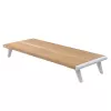Techly ICA-MS 389 Monitorständer / Standfuß Schreibtisch Weiß, Holz