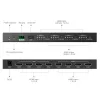 Techly IDATA HDMI-MX44 Matrix-Switcher AV-Matrix-Switcher 4 W