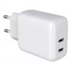 Techly IPW-USB-2C35W Ladegerät für mobile Geräte Laptop, Smartphone, Tablet Weiß AC Innenbereich Schnellladung
