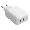 Techly IPW-USB-2C35W Ladegerät für mobile Geräte Laptop, Smartphone, Tablet Weiß AC Innenbereich Schnellladung