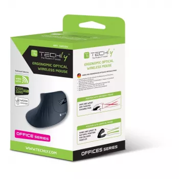 Techly IM 1100-VM-B Maus Medizinisch Rechtshänder RF Wireless Optisch 3200 DPI