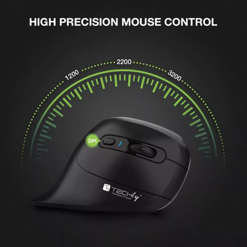 Techly IM 1100-VM-B Maus Medizinisch Rechtshänder RF Wireless Optisch 3200 DPI